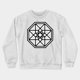 Hypercube Black and White Crewneck Sweatshirt